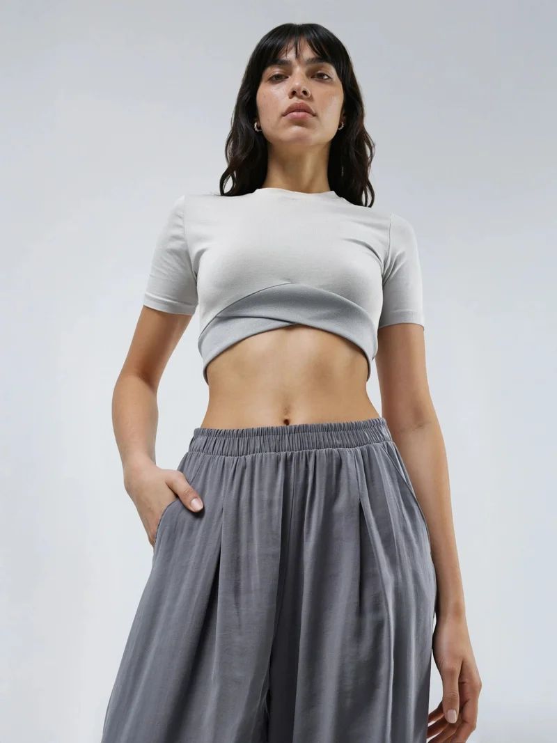 بوسيم BUSEM Wide Leg Pleated Pants